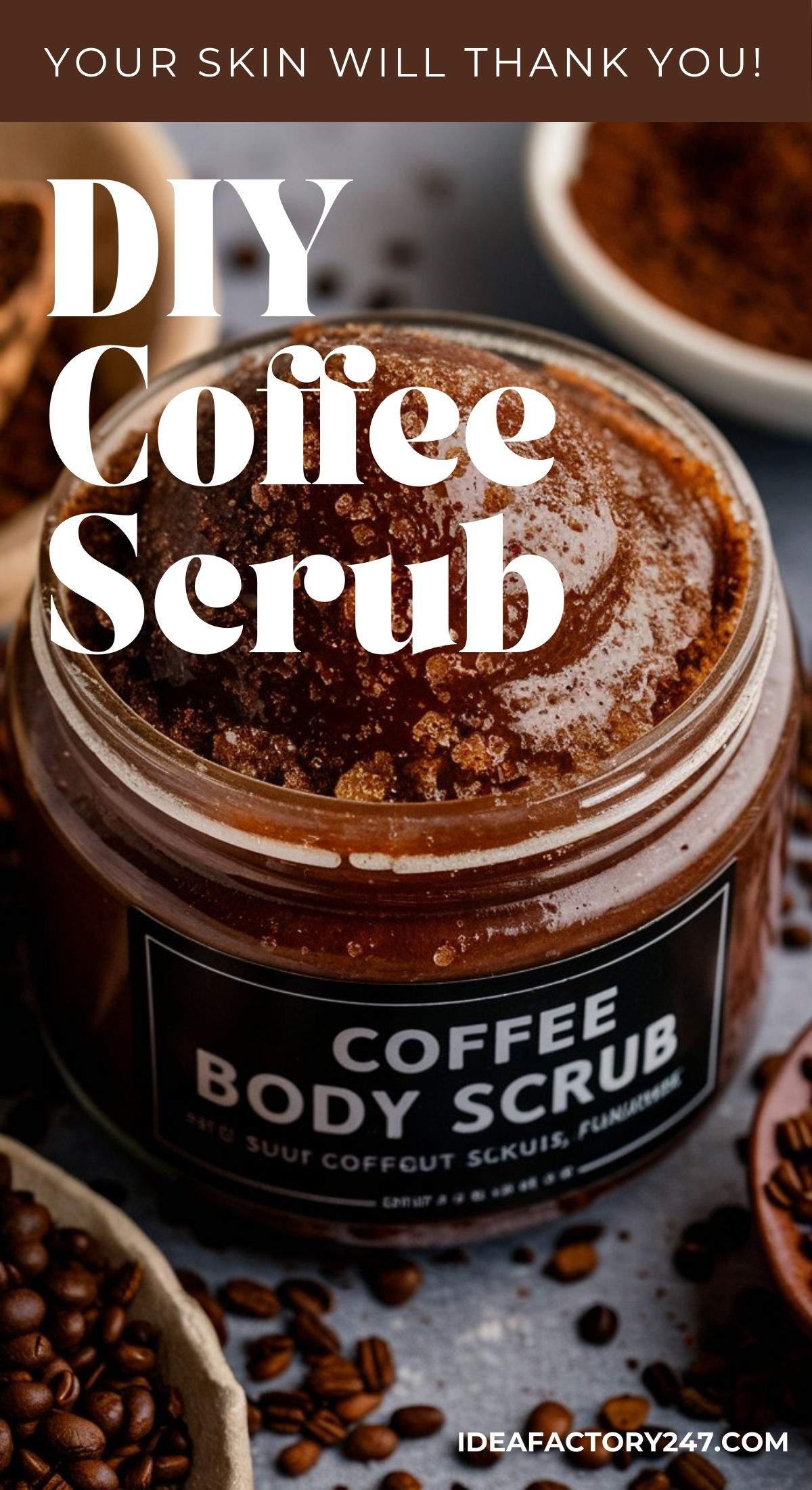 super simple DIY coffee body scrub recipe