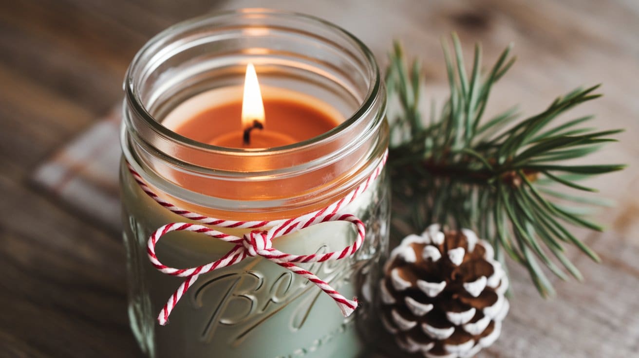 Homemade candle for the holidays