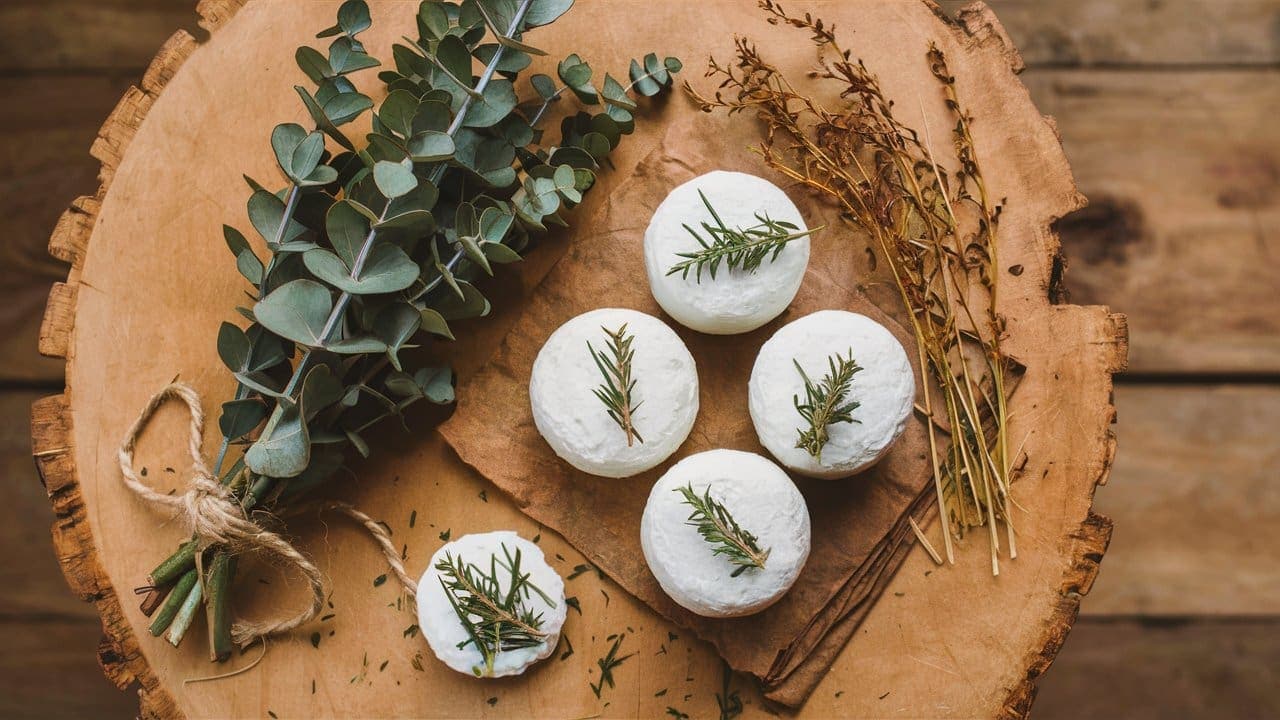 View of homemade shower steamers