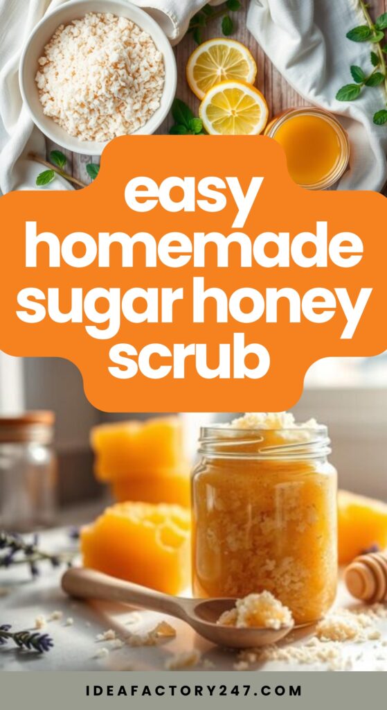 DIY sugar honey scrub