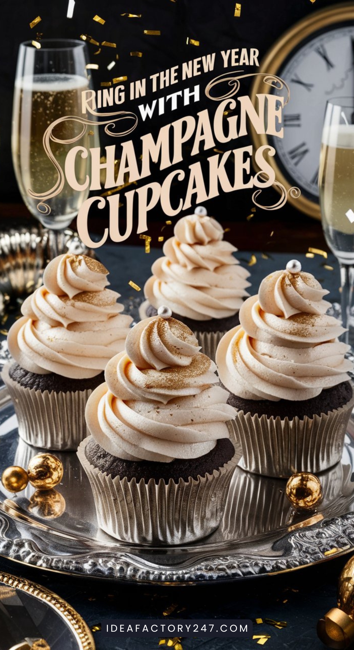 Champagne Cupcakes for NYE