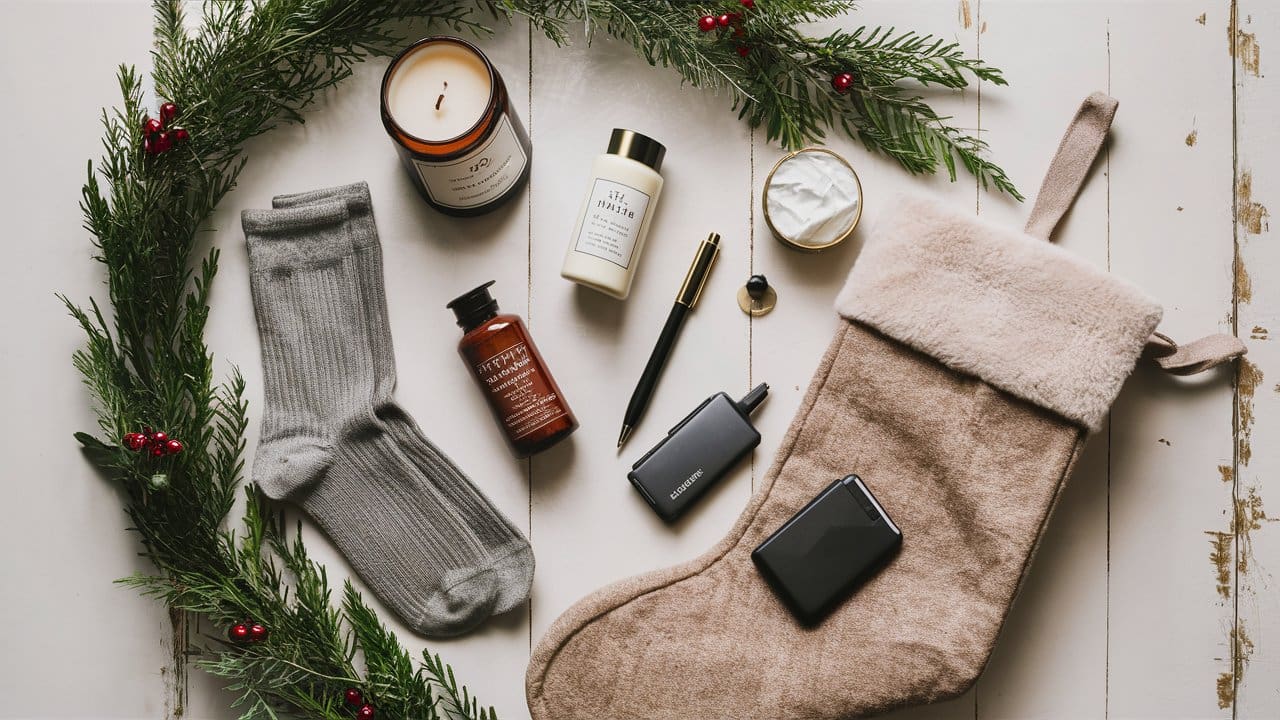 A collection of stocking stuffer gift ideas for grownups