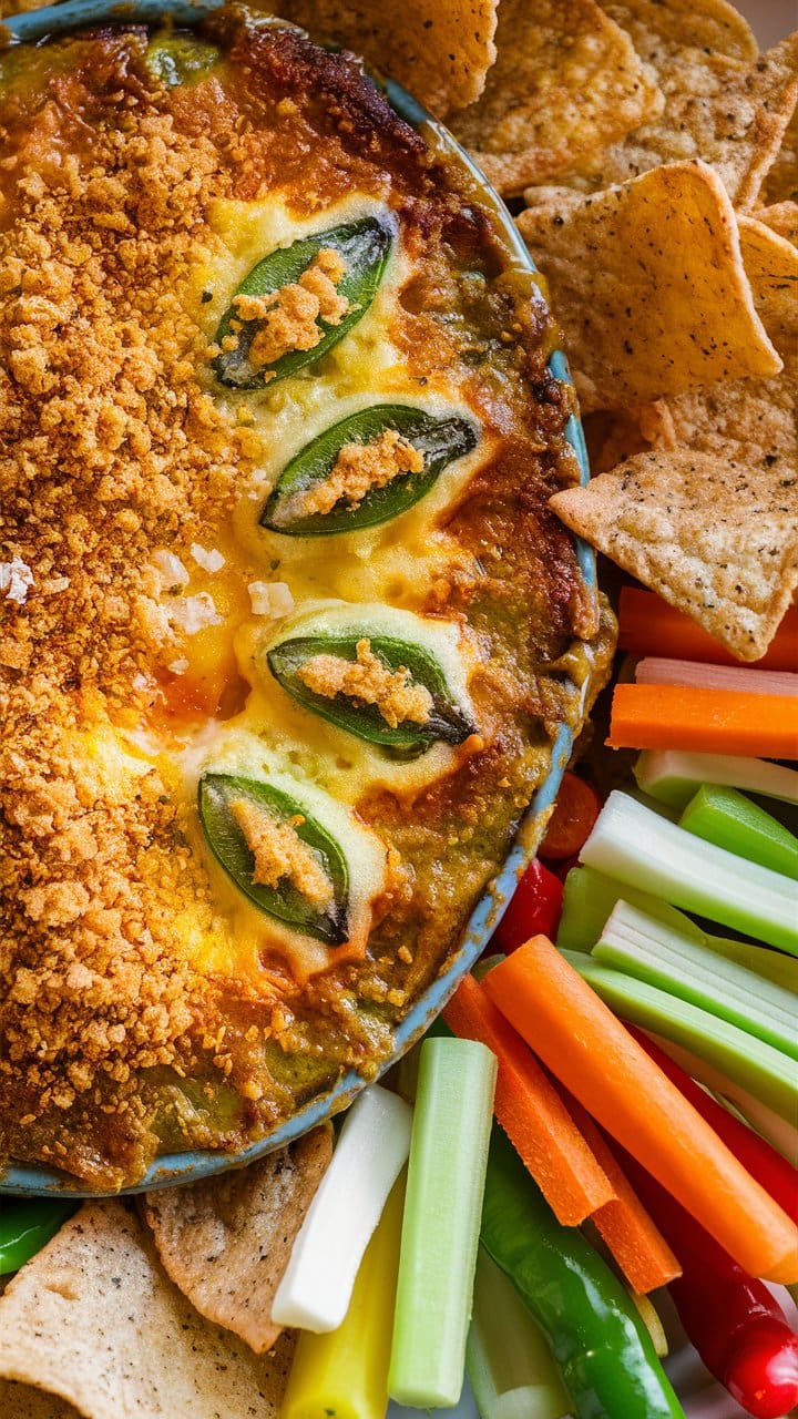 Easy dip recipe -- with a pop! All the spicy, cheesy goodness of jalapeño poppers in an easy-to-scoop form.