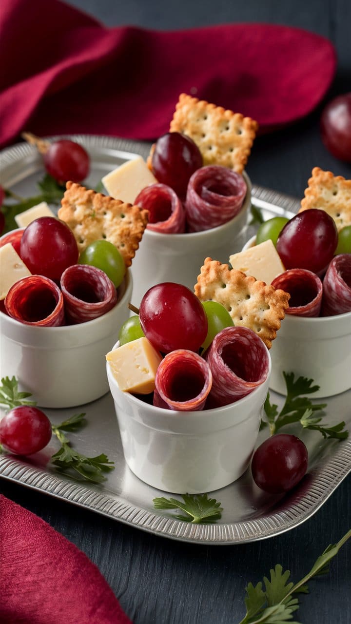 Charcuterie Cups - easy appetizers