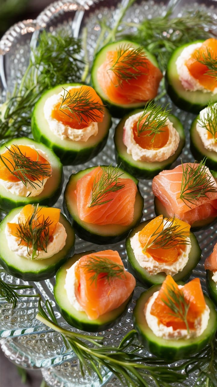 Smoked Salmon Cucumber Bites