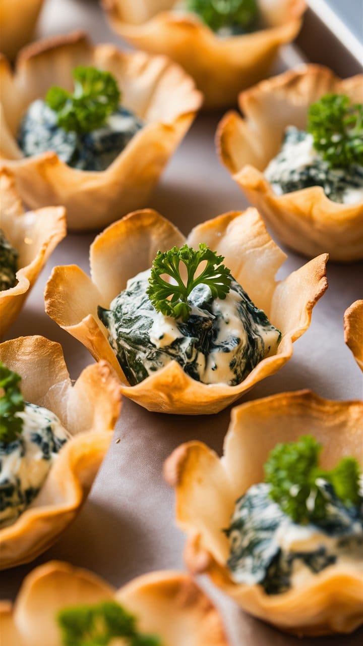 Spinach and Feta Phyllo Cups