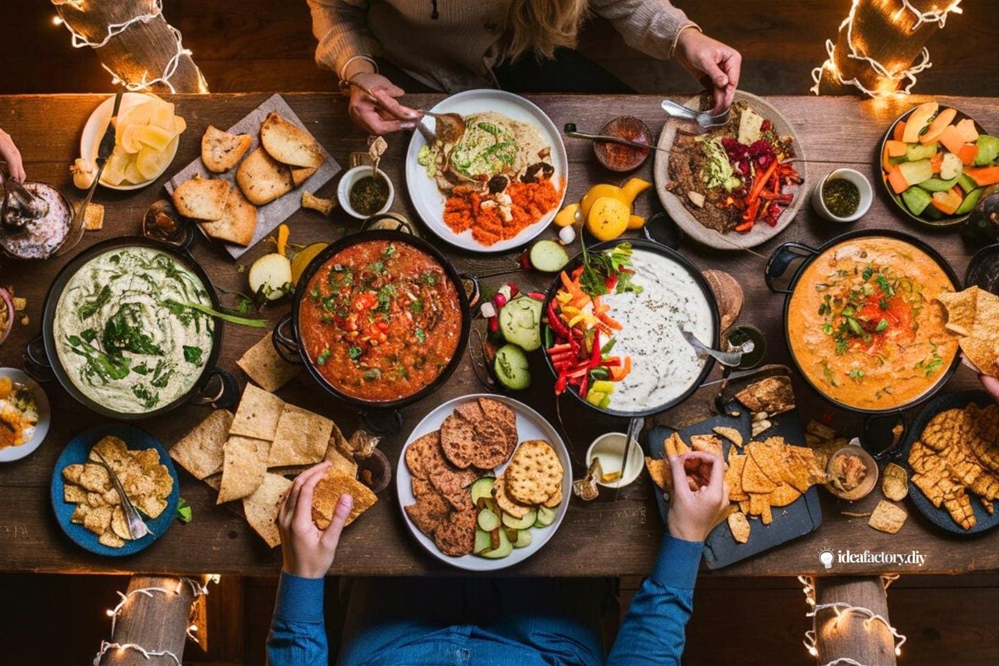 Cold dips for party. Easy recipes for finger foods and make ahead appetizers.