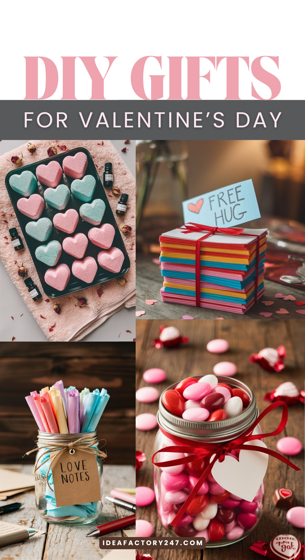 Unique DIY Gift Ideas and Crafts for Valentine's Day.  Several ideas for kids, boyfriends, parents, best friends and more.