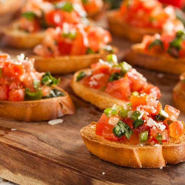 Display of healthy appetizer ideas for your next party.