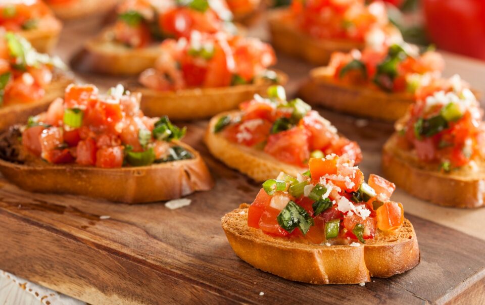 Display of healthy appetizer ideas for your next party.