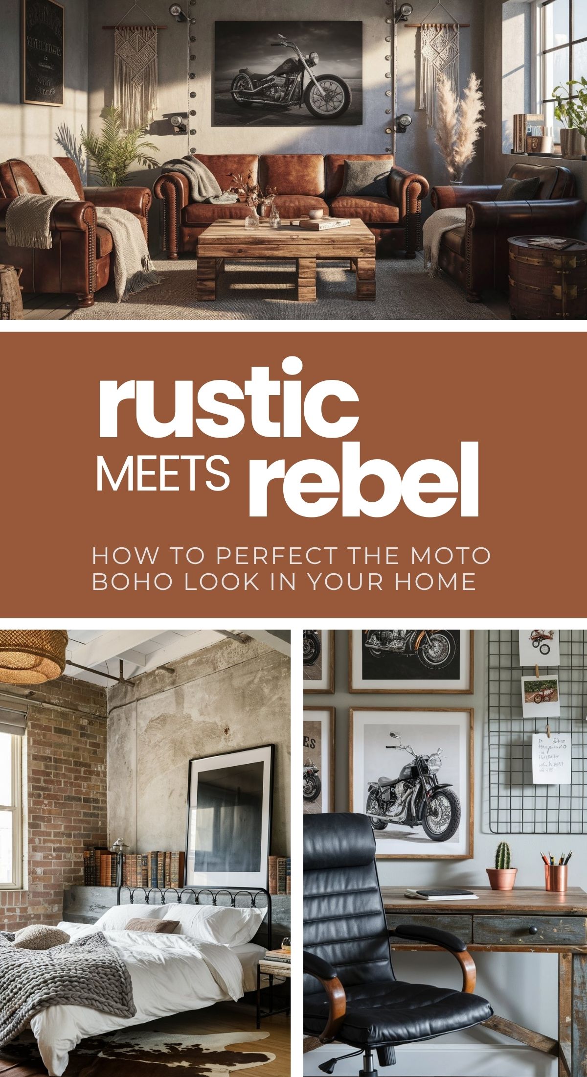 If your decor style is a little rock-and-roll mixed with a free-spirited soul, then moto boho might just be your dream vibe. Imagine the cozy textures of boho chic paired with rugged, industrial accents—it’s like your living room is wearing a leather jacket over a flowy maxi dress. Ready to dive into this edgy-meets-bohemian decor trend? Let’s go!