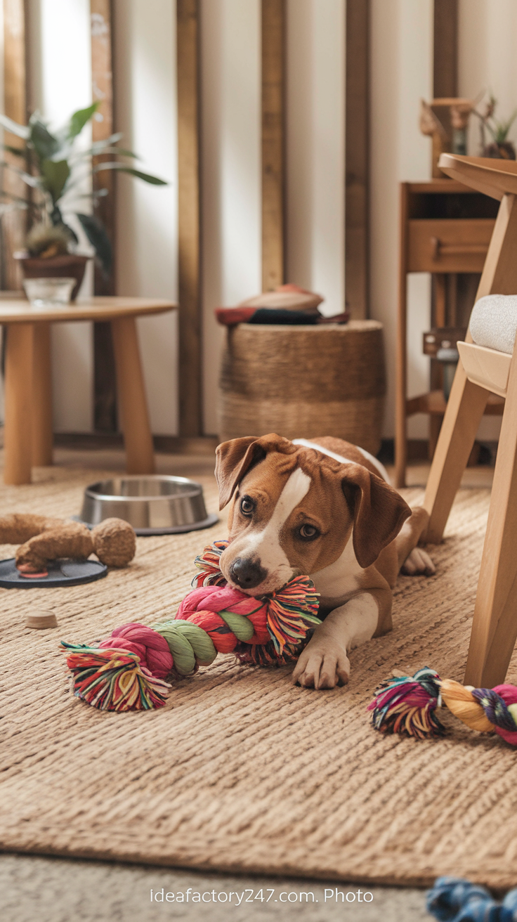 Why should playtime come at the planet’s expense? Sustainable dog toys made from recycled or renewable materials are fun for your pup and guilt-free for you. They’re also super durable, which means less waste and fewer destroyed plushies lying around the house.

Sustainable dog toys make playtime green and guilt-free! Made from recycled or renewable materials, they’re safe for your pup and the planet. 