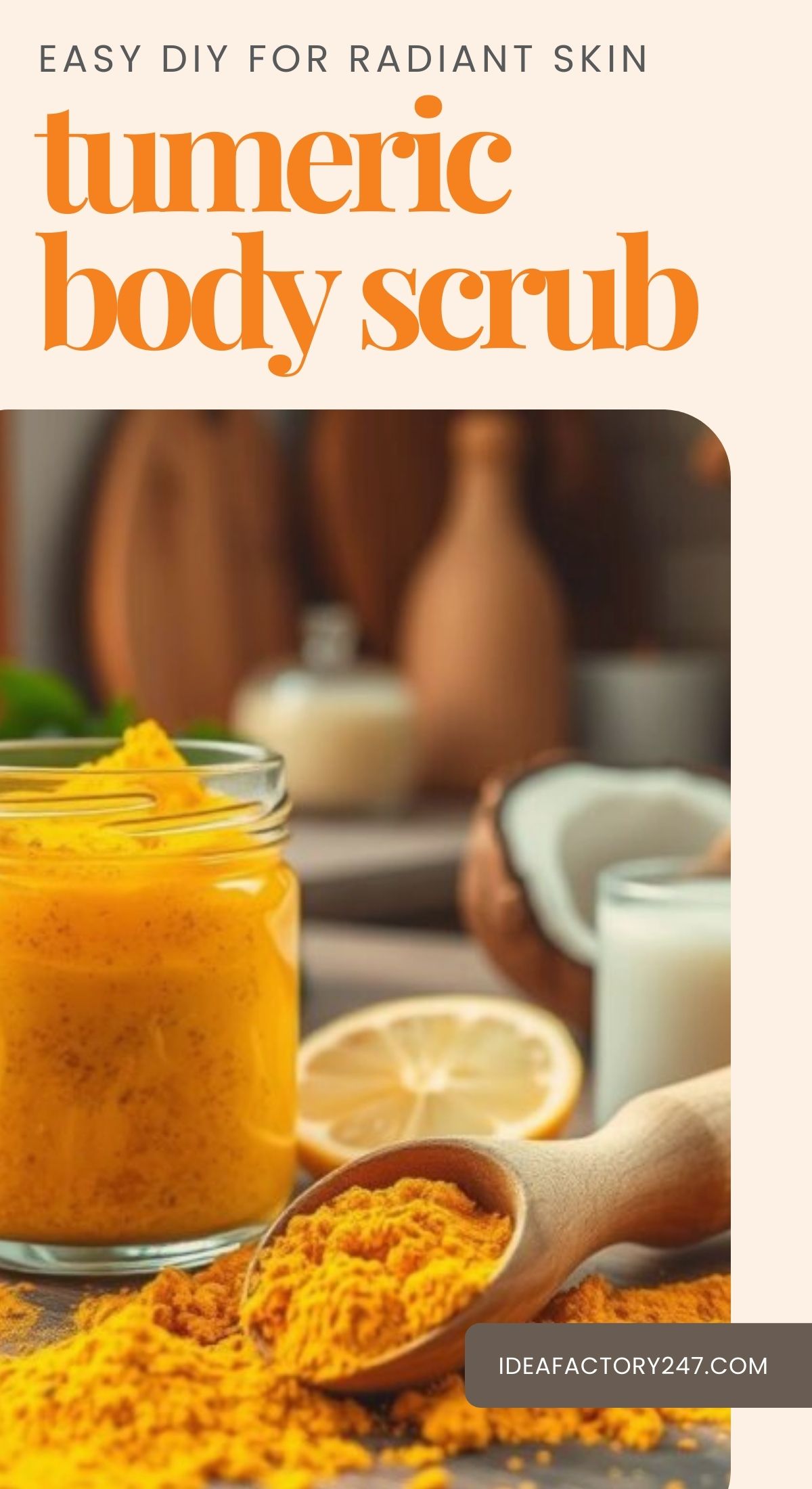 Discover the secret to radiant, glowing skin with our homemade turmeric body scrub recipe. This all-natural exfoliating scrub combines organic sugar, coconut oil, rosehip seed oil, and turmeric. Turmeric is packed with polyphenols and antioxidants.
