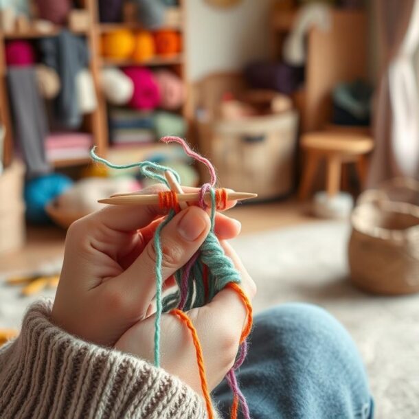 finger knitting for beginners