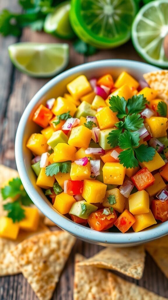 Spicy Mango & Avocado Salsa: A Finger Food Favorite Looking for a vibrant and refreshing dip that will brighten up your gatherings? This Spicy Mango and Avocado Salsa is the perfect combination of sweet and spicy that will have your taste buds dancing. It's not just another salsa; it's a tropical fiesta in a bowl!
