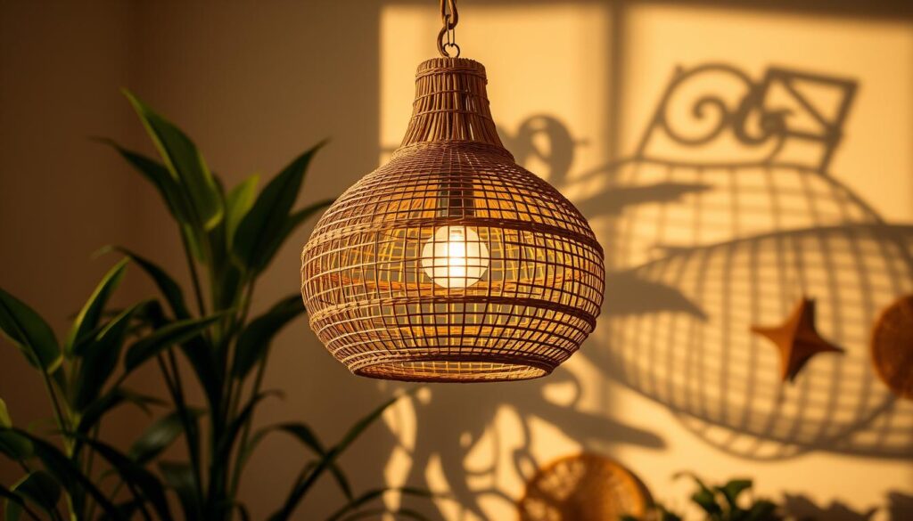 rattan lighting