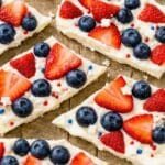 Frozen Yogurt Berry Bark | Easy & Healthy 4th of July Dessert