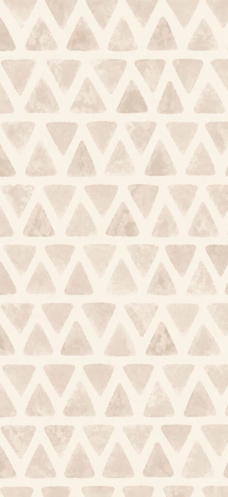 Beige and cream geometric pattern with rows of hand-drawn, watercolor-style triangles pointing upward. The triangles are evenly spaced, creating a repeating, minimalist design—perfect as an abstract iPhone wallpaper.
