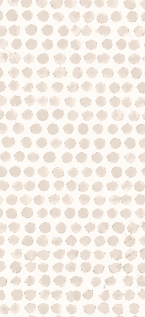 A pattern of irregular, light brown watercolor dots evenly spaced on a white background. The dots have soft, blurry edges and are arranged in rows and columns.
